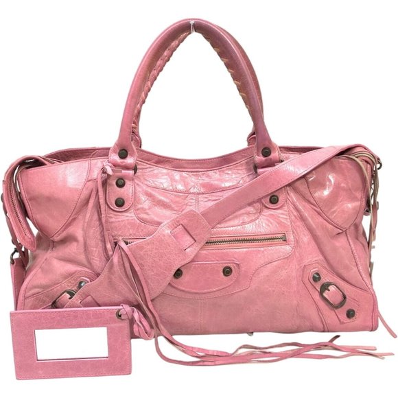 Balenciaga Handbags - 993305C V Balenciaga Tote Bag Pink Leather